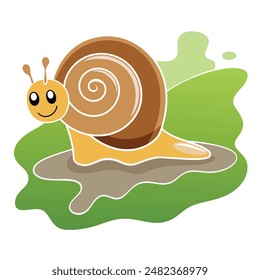 A Snail is moving a trail