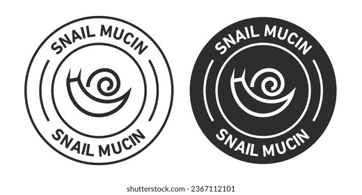 Snail mucin rounded vector symbol set on white background