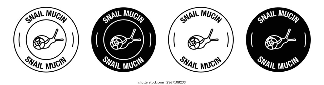 Snail mucin vector symbol set