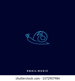 Snail Music Illustration Vector Template. Suitable for Creative Industry, Multimedia, entertainment, Educations, Shop, and any related business