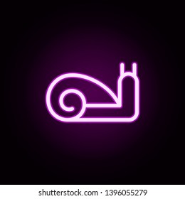 snail neon icon. Elements of autumn set. Simple icon for websites, web design, mobile app, info graphics