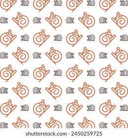 Snail noticeable trendy multicolor repeating pattern vector illustration background design