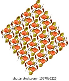 Snail on the leaves. Frame or pattern of snails. The contour of a snail on the leaves. Separately on a white background. Line, contour drawing for drawing, for printing, for paper wallpapers or packag