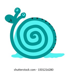 Snail on white background. Image of a mollusk on a white background.