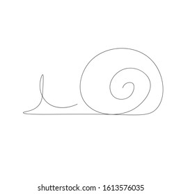 Snail on white background vector illustration