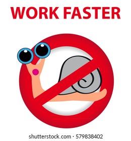 Snail on white background. Vector illustration.