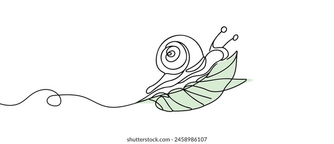 Schnecke eine Linienzeichnung von isolierten Vektorgrafik-Objekt.