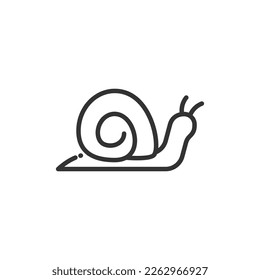 Snail Outline Icon Vector Illustration -  Spring Season Icon Concept.