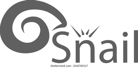 Snail Outline For A Logo. Snail Silhouette Vector Design For Snail Farming