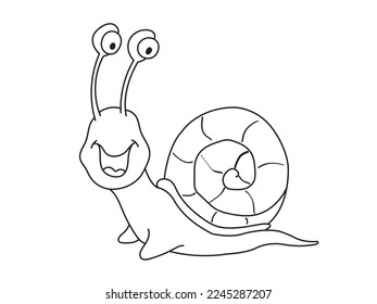 Pintura de contorno de caracol Agua animal