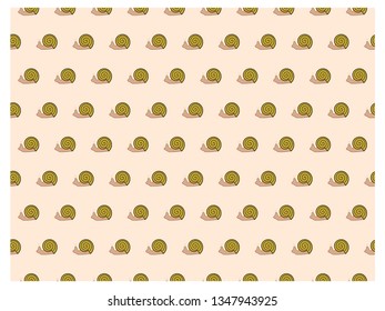 Snail pattern on a color background vector