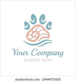 Snail Paw Sea Abstract Logo