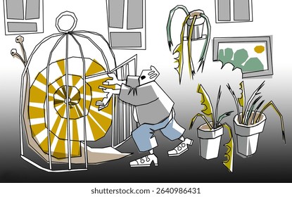 snail, pet, cage, plants, damage, harm, home, breeding, cultivation