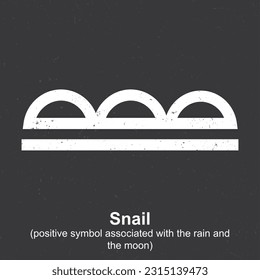 Caracol (símbolo positivo asociado con la lluvia y la luna) - símbolo bereber, símbolo amazigh, significado de símbolos bereberes amazigh norafricanos, vector