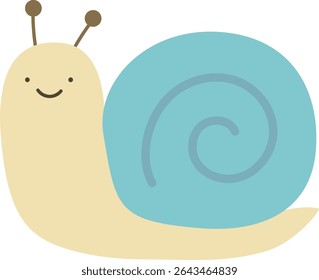 Snail rainy season vector illustration
