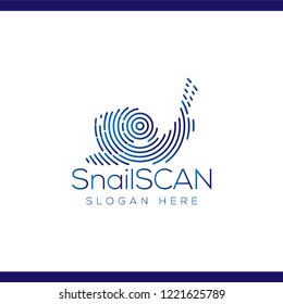 Snail Scan Technology Logo vector Element. Animal Technology Logo Template