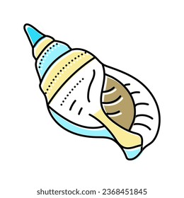 snail sea shell beach color icon vector. snail sea shell beach sign. isolated symbol illustration