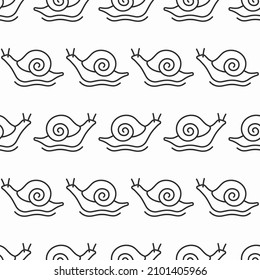 Snail seamless background. Vector illustration.