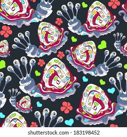 Snail Seamless Pattern