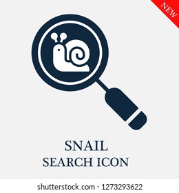 Snail search icon. Editable Snail search icon for web or mobile.