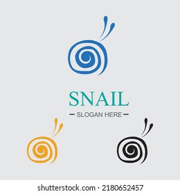 snail, snail set,snail vector illustration on a gray background