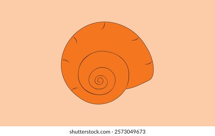 Snail shape image vector design for use.