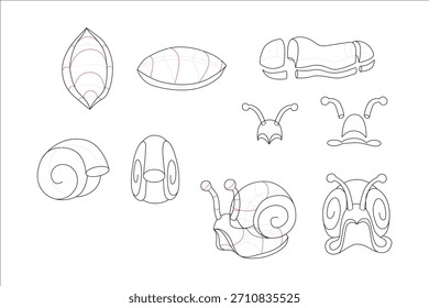 Forma de caracol com contorno de manipulação