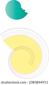 snail shell colourful design icon