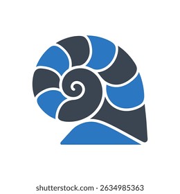 Snail Shell Icon Isolated On White Background