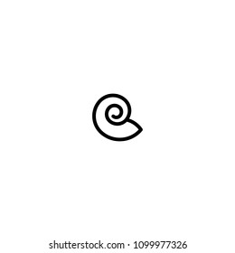 Snail, shell line icon vector illustration symbol pictogram