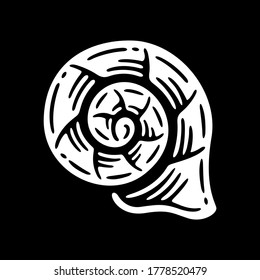 snail shells, sketch style vector illustration isolated on white background.