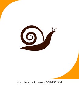 Snail sign. Brown icon on white background