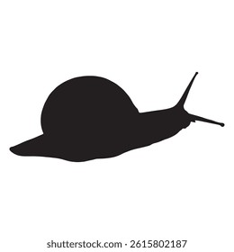 Snail Silhouette Design for Nature, Animal, and Minimalist Art Projects