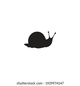 Snail silhouette icon vector on a white background