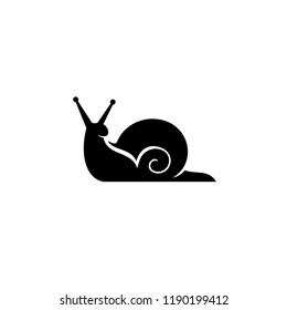 Snail Silhouette  Logo Icon Designs Vector