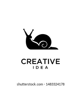 snail silhouette  logo icon designs vector