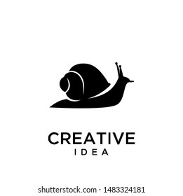 snail silhouette  logo icon designs vector