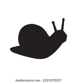 snail silhouette set collection isolated black on white background vector illustration