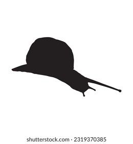 conjunto de silueta de caracol conjunto colección aislada negra sobre ilustración vectorial de fondo blanco