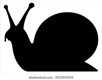 Snail silhouette vector illustration design on white background.