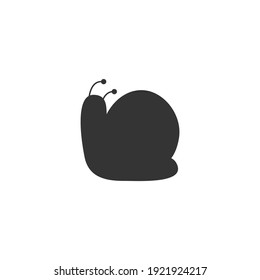 Vector de silueta de caracol sobre fondo blanco
