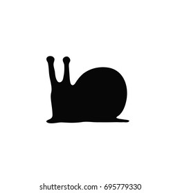 Snail silhouette.Vector icon snail.