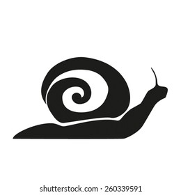 snail silhoutte on a white