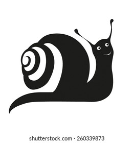 snail silhoutte on a white