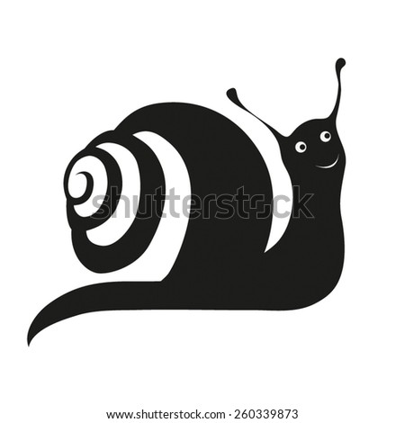 snail silhoutte on a white