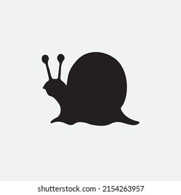 snail sillhouette vector black and white