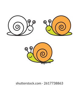 Snail simple clip art illustration Artwork