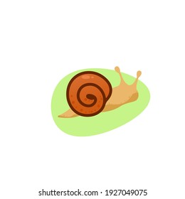 Snail simple icon. Clipart image isolated on white background.