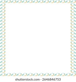 Caracol simples quadro quadrado. caracol de uva com espaço vazio para o seu texto. Design de chuveiro de bebê