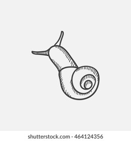 Snail sketch icon for web, mobile and infographics. Hand drawn vector isolated icon.